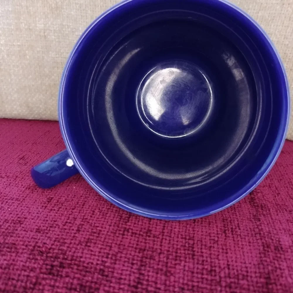 Sur La Table Everyday Stoneware Blue Coffee Mugs Set of Four